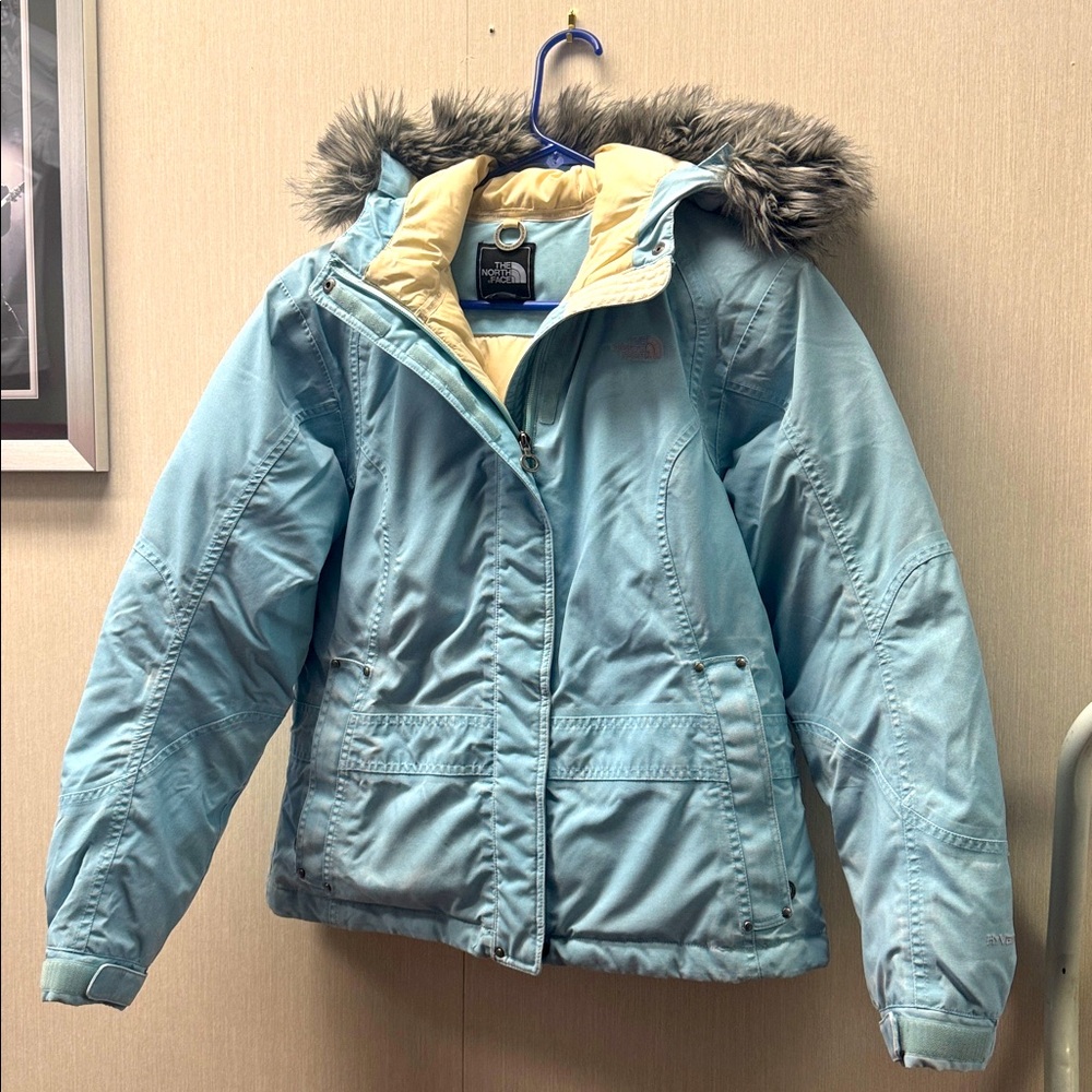 THE NORTH FACE Women’s Down Jacket winter coat goose down medium light blue